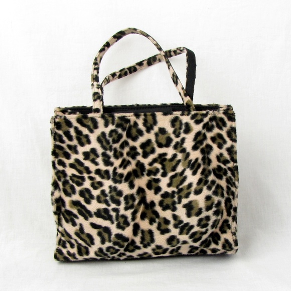 Handbags - Leopard Print Faux Fur Tote HandBag